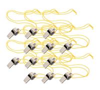 Happyyami 12pezzi Fischietti Sicurezza Acciaio Inossidabile Con Cordino Fischietti Per Allenatori Insegnanti e Attività Sportive Per Lezioni Educazione e Situazioni Sopravvivenza