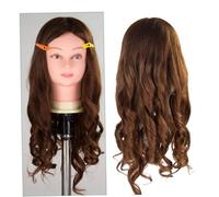 Happyyami 1pezzi Testa Per Esercitarsi Con Misti Fibra Chimica Al Manichino Per Taglio Permanente Arricciatura Pratica Con Supporto