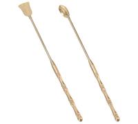 Happyyami 1set Utensili per Incenso in Rame Cucchiaio e Pala Ergonomici per Bruciatore Incenso Accessori Affidabili per Cerimonia del tè e Produzione Incensi Resistenti e Facili da Pulire