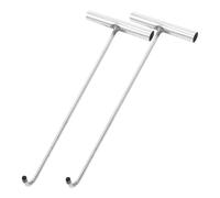 Happyyami 2 ganci per pozzetti in acciaio inox, gancio a T, gancio di sollevamento in metallo