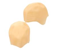 Happyyami 2 Pezzi Copricapo Calvo Costume Smorfia Costume Calvo Adulto Vecchio Calvo Calvo Halloween Calvo Uomo Calvo Calvo Uomo Cono Calvo Testa Per Parrucche Gel Di Silice Beige
