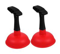 Happyyami 2 Pezzi scovolino detersivo WC Kitchen Cleaner Sgonfia scarichi Cucina scovolini per Pipa curapipe Bagno sbloccatore Porta stantuffo Gadget da Cucina Gomma da Cancellare Rosso