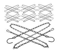 Happyyami 20 Pezzi Cestino Pensile per Balcone Sospeso Adornare Catena per Appendere Il Cesto di Fiori Decorazione Domestica Decorazione della Catena di Collegamento Ferro da Stiro