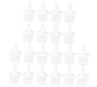 Happyyami 20 Pezzi Ugello Trasparente per Colla Ciglia Strumento Intasamento per Estensione Ciglia Adatto Bottiglie Standard Uso Professionale e Domestico