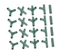 Happyyami 20pezzi Connettori in Plastica per Piante Raccordi Tre Uscite e Croce Dritta per Pilastri da Giardino e Tralicci Accessori per Supporto Piante e Forniture da Giardinaggio