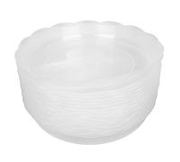 Happyyami 20pezzi Vassoio per Vasi da Piante in Plastica Sottovaso per Piccoli Vasi da Protezione Superficiale Contenitore Antigoccia per Balcone Trasparente