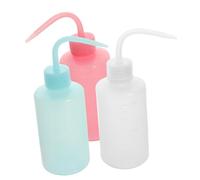 Happyyami 3 Pezzi Bottiglie Vuote per Pulizia Ciglia con Beccuccio Angolato Contenitori Pratici per Grafting e Lavaggio Trasparente Bianco Rosa Blu per Uso Estetico Domestico