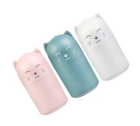 Happyyami 3pezzi Contenitori per Stuzzicadenti in Plastica Cartoon Rotanti Compatti e Resistenti per Casa Bar e Ristoranti Colori Celeste Bianco Perla e Rosa Pomelo