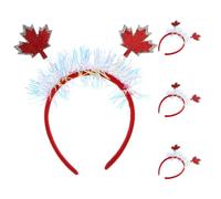 Happyyami 4 fasce per con glitter autunnali e foglie d'acero per il del Canada, per la decorazione di feste del raccolto.