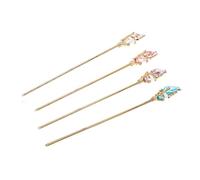 Happyyami 4 Pezzi Bacchette per Chioma Antiche in Lega, Accessori per Chioma Donna, Bastoncini Retro per Chignon, per Feste Tradizionali Hanfu
