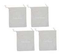 Happyyami 4 Pezzi Borsa in tela con coulisse porta asciugacapelli hotel borsa per asciugacapelli sospeso borse sacchetti organizer per asciugacapelli forniture di viaggio tessuto Light Grey