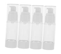 Happyyami 4pezzi Flaconi Pompa Airless Da Flacone Spray Portatile Per Lozione e Crema Contenitore Vuoto Resistente Per Cosmetici Da Viaggio