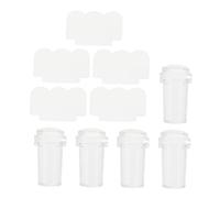 Happyyami 5 Set Stampini per Unghie Trasparenti Strumenti Manicure Diy con Raschietto Facili Usarper Creazioni Nail Art Professionali per Principianti