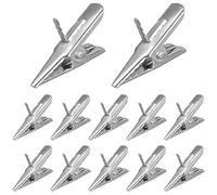 Happyyami 50 mollette per calendario dell'Avvento in metallo, mini calendario natalizio, con clip, mini mollette decorative per albero di Natale, decorazioni per albero di Natale