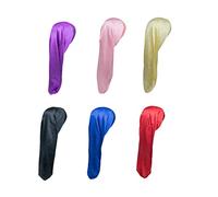 Happyyami 6 Pezzi Cuffia Da Doccia Turbante Treccia Per Cuffia Da Notte Per Donne Che Dormono Fornitura Per Doccia In Raso