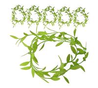 Happyyami 6 Pezzi Miniature Artificial Vines For Dollhouse Garden Decoration Realistic Greenery Garland With Natural Texture Easy Maintenance Mini Leaf Vine Accessories For Miniature Wreaths