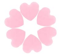 Happyyami 6pezzi Piumino Da Cipria Compatto Forma Di Cuore Piccolo Piumino Per Viso Cinturino Per Uso Esterno e Ritocchi Durante La Giornata