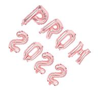 Happyyami 8 Pezzi Palloncini per Laurea Decorazioni Creative per Festa Fine Scuola e Scene Layout Design e Rosa Oro Materiale Resistente e Riutilizzabile