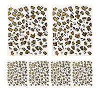 Happyyami Adesivi Tatuaggio Effimeri Leopardati Transfer Decals Fake That Look Real 6 Fogli Facili da Applicare e Rimovibili per Feste, Carnevale, Halloween e Sessioni Fotografiche