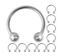 Happyyami Anelli a Ferro di Cavallo in Lega Argento per Cappelli da Baseball e Duckbill, Accessori Moda 10 Pezzi, Facile Fissaggio Sicuro, Design Moderno Unisex