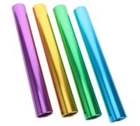 Happyyami Bastoncini da Corsa Leggeri in Lega di Alluminio 4 Pezzi Testimone Staffetta per Competizioni Scolastiche e Allenamenti Atletici su Pista, Bastoni Colorati 30 X 3,8 CM