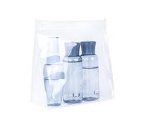 Happyyami Borsa Da Toilette Trasparente in Pvc Set Da 3 Pezzi, Organizer Portatile Per Trucco e Cosmetici Da Viaggio, Resistente e Compatta Per Valigetta e Zaino