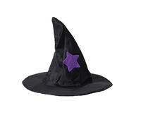 Happyyami Cappello da Strega Nero per Gatti Raffinato e Semplice, Accessorio per Costume Halloween e Feste per Animali Domestici