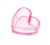 Happyyami Ciotola Per Unghie in Vetro a Forma Di Cuore, Dappen Cup Per Manicure e Contenitore Liquidi Decorativo Rosa Trasparente, Vaschetta Compatta Per Nail Art e Piccoli Oggetti