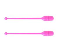Happyyami Clavette Ginnastica Ritmica Rosa, 1 Paio, Impugnatura Antiscivolo | Plastica, Presa Comoda per Esercizi, Pratica Domestica e Progetti in olore Vivace