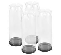 Happyyami Contenitore Trasparente per Organizzare e Trasportare Comodamente le Palline per Palline da Tennis in Pvc Resistente All'usura Coperchio Nero, Confezione da 4 Unitá