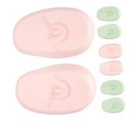 Happyyami Copriorecchie in Silicone Per Tinture Chioma, Tappi Auricolari Resistenti Al Calore, 4 Paia (rosa e Verde), Protezione Uditiva Per Uso Domestico e Salone Parrucchieri
