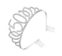 Happyyami Decorazioni Per Cerchietti Di Compleanno Cappellino Da Compleanno Per Donne Cerchietto Da Festa Per Donna Decorazione Per 50° Strass Principessa