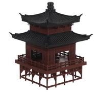 Happyyami di padiglione in miniatura: scultura di edificio cinese per la decorazione di acquari - in miniatura per ornamento da giardino bonsai e arredamento per interni
