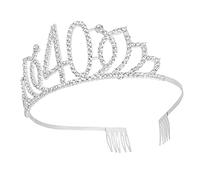 Happyyami Fascia Per Da Compleanno Copricapo Da Donna The Crown Tiara Per Compleanno Decorazione Per Torta Di Compleanno Decorazioni Per Torta Da Regina Per Il 40° Compleanno