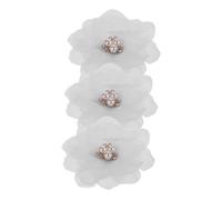 Happyyami Fermagli Per Chioma a Forma Di Fiore Bianchi Set Da 3 Pezzi, Accessori Per Chioma Decorativi Per Ragazze, Ragazzo Ragazza e Donne, Per Acconciature Lisce, Ricce e Code Di Cavallo