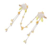 Happyyami Fermaglio per Ragazze con Design e Fiori Accessorio per Hanfu e Decorazione per Fronte per Performance e Speciali