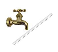 Happyyami Fontana Decorativa da Esterno Rubinetto Galleggiante e Beccuccio Invisibile, Resistente All’intemperie, per Cortili e Spazi Verdi, Set Tubo in Acrilico per Arredamento Esterno