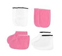 Happyyami Guanti Per Manicure e Copripiedi Cera Riscaldante, Set Da 2 Pezzi, Taglia, Trattamento Spa Per Unghie, Cura Estetica Mani e Piedi