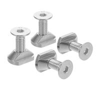 Happyyami Hardware di Montaggio per Tavole da Surf Set 4 Pezzi Viti a T M6 in Acciaio Inox Dadi di Montaggio per Foil, Resistente alla Corrosione per Uso in Acqua Salata
