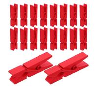 Happyyami Mini mollette in Legno Rosse, 160 Pezzi, Clip Resistenti per Foto e Decorazioni, per bricolage Fai da Te e organizzazione casa