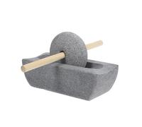Happyyami Mulino a Pietra Manuale Tradizionale Cinese 12 Cm, Macinacaffè Compatto per Tè, Spezie e Condimenti, Macina Manuale in Pietra per Cucina