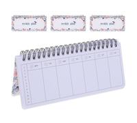 Happyyami Planner orizzontale da 4 pezzi: planner settimanale con pagine staccabili - blocco note per la pianificazione settimanale per la gestione delle attività, l'organizzazione del tempo e la