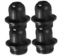 Happyyami Portalampada E27 Kit 4 Pezzi Coperchio Posteriore, Attacco Per Lampade Da Tavolo, Terra e Lampadari, Accessori Per Riparazione Lampade Fai Da Te, Compatibile Lampadine Led e a Incandescenza