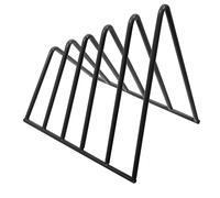 Happyyami Portariviste e Porta Documenti da Scrivania in Metallo Nero, Organizer per Posta Multiuso Compatto, Supporto Leggero per Carta e Libri per Casa, Ufficio e Biblioteca