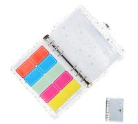 Happyyami Raccoglitore per Risparmiare Denaro A6 9 Tasche Cerniera e Organizer Budget Portatile Bianco, Blocco Note di Bilancio Multifunzione per Gestione Contanti e Pianificazione Spese,