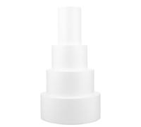 Happyyami Set 4 Pezzi Modelli per Dolci a Forma di Torta in Bipeltato Bianco per Decorazioni Creative e Isolamento Termico, per Esercizi di Cake Making