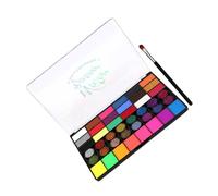 Happyyami Set Pittura Per Corpo e Trucco Facciale 42 Colori a Base D’acqua Kit Viso Ragazzo Ragazza e Adulti Per Feste Gare Halloween Pennello Incluso Facile Da Usare e Rimuovere