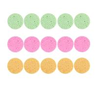 Happyyami Simple Small Makeup Pad Rotonde per, Cellulose Sponge, 15 Pezzi, Comode, per Pulizia Viso e Salone