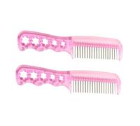 Happyyami Spazzola per Parrucche e Extension Chioma 2 Pezzi Rosa Antistatica per Donne e Bambole Pettine Districante per Chioma Sintetici Lisci in Casa e Viaggio