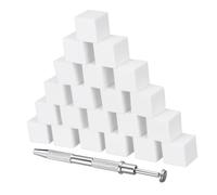 Happyyami Spugne Morbide Per Unghie 50 Pezzi Con Pinza in Acciaio Resistente 4 Artigli, Spugna Compatta Per Manicure Professionale e Uso Domestico, Attrezzo Antiscivolo Per Nail Art e Sfumature Colore